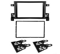 Besttoolifes Grand Vitara 2005-2017 Car Stereo Fascia Panel Frame Kit, Black Double DIN 7 Inch Dash Trim Replacement for Aftermarket Radio Installation
