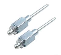 Besttoolifes Grease Needle Nozzle with 1/8 Inch for NPT Threads and Detachable Tips, Zinc Plated Anti-Rust Grease Fittings for Angle Grinder and Metal Parts (2-Pack)