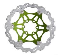 Besttoolifes green 180, Floating Disc for Mountain Bikes - 160mm Stainless Steel For Bicycle Brake, 6-Bolt Mount, Heat-Dissipating Hollow Design, Compatible with Hydraulic Disc Brakes