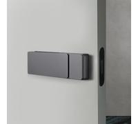 Besttoolifes Grey, Pure Copper Interior Door Lock for Bedroom, Children's Room & Bathroom-Invisible Keyhole Design, Anti-Rust Wire-Drawn Finish, Quiet Suction Mechanism, Hardware