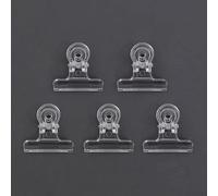 Besttoolifes Hackle Holding Tools Lasting Transparent Plastic Clips with Strong Grip for Secure for 5pcs Fly Tying Clips Set for Feather for Plus Hair Stacking and Dubbing (38mm)