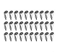 Besttoolifes Half Dozen Sizes 22mm38mm Smooth Iron Guides for Rod for Building Plus Repair Lasting Saltwater Freshwater Casting Pole 30pcs Fishing Rod Guide Rings a Set