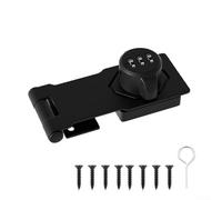 Besttoolifes Hasp Combination Lock for Doors, Cabinets and - Resettable Number Code Lock with Weather Resistant Zinc Alloy & Iron Construction - Secure