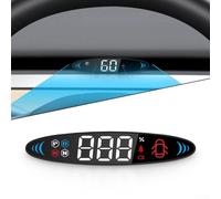 Besttoolifes Head Up Display for Model 3/Y 2019-2023, OBD2 HUD Speedometer with Real- Driving Data, LCD Display, Non-Invasive Installation, Black