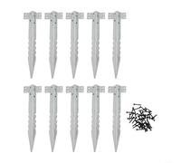 Besttoolifes Heavy Duty Garden Sleeper Brackets With Mounting Screws Metal Ground Stakes For Wooden Raised Beds Pathway Border Landscape Edging Support(10pcs)