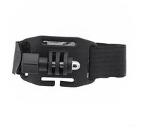 Besttoolifes Helmet Mount for Bicycle Headlight or Torch - Adjustable Cycling Light Bracket Compatible with and Similar Action Cameras, Engineering Plastic & Aluminum, 12-36 cm Band Size, 30 g