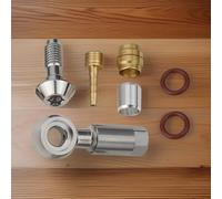 Besttoolifes Hydraulic Hose Fitting Insert For Banjo Adapter for Magura MT4 MT4E MT5 MT6 MT7 MT8 Series For Bicycle Disc Brakes, Metal Replacement Connector, Silver(A)