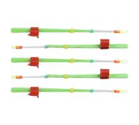 Besttoolifes Ice Fishing Rod Tip Set of 5 Mini Front Fishing Accessories Winter End Section Indicators Abs and White Material Green Portable Impermeable for Pole