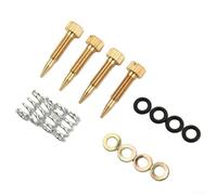 Besttoolifes Idle Air Mixture Screw for Weber DCOE/IDF Carburetors, Solid Brass Construction, Resistant & Smooth-Threading, 4-Piece Set