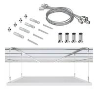 Besttoolifes Infrared Heater Ceiling Mount Bracket Kit With 1M Stainless Steel Cable Adjustable Height Suspension System For LED Panel Light With Mounting Screws And Connectors