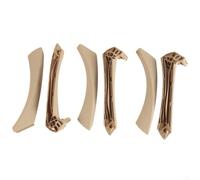 Besttoolifes Interior Door Handle Covers Compatible with for for 3 Series and MFor 3 Passenger Side, 6 PCS Set, Heat and Scratch Resistant ABS+PC Material, to Replace and Maintain(Beige)