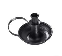 Besttoolifes Iron Pillar Candle Holder With Practical Handle For Home Décor, Wedding Events And Table Centerpieces(Small Black)