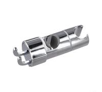 Besttoolifes Large hole, Adjustable Shower Head Holder with 2 Hooks for 16-27 mm Round Shower Rods - ABS + Chrome-Plated, Anti-Slip Rubber Ring, Omnidirectional Rotation, Tool- Installation