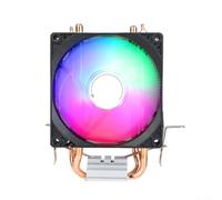 Besttoolifes LED CPU Air Cooler With 9CM Fan Dual Copper Heat Pipes Silent Tower Heatsink For AMD Desktop Computer With Hydraulic Bearing 2000RPM(light emitting)