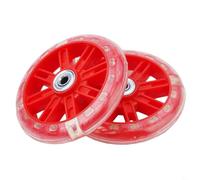 Besttoolifes LED Scooter Wheels 110mm with ABEC-7 Bearings, Glow in the Dark Light Up Replacement Parts for Kids' Kick and Stunt Scooters(Red)