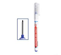 Besttoolifes Long Head Markers Pen 20mm Oily Marker for Woodworking Deep Hole Marking Tool Water Resistant Furniture Assembly and Metal Working on Glass(Blue)