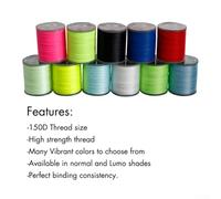 Besttoolifes LUMO 001, Fly Tying Thread 150D Polyester Binding Line for DIY Fly Fishing Hooks - Multicolor Non-Fade Hand-Tied Craft Thread, Includes NPC & Lumo Shades (100m per Roll)