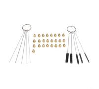 Besttoolifes M6 Carburettor Main Nozzle Set, 25-Piece Brass Nozzles with Cleaning Brush, for Scooter and Motorcycle Engine Tuning, Lasting Durability