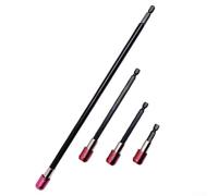 Besttoolifes Magnetic 1/4 Inch Hex Bit Holder Extension Rod, 60mm 100mm 150mm 300mm Stainless Steel Screwdriver Bit Holder for Power Drills and Drivers(4pcs)