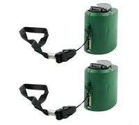 Besttoolifes Manual USB Hand Crank Charger, Mobile Phone Power Bank with LED Indicator Light for Outdoor Travel Business Trip Camping Green 2 Pack