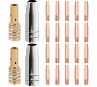 Besttoolifes MIG Welding Kit 24PCS with 0.040 inch Tip, Nickel Plated Nozzle, Copper Diffuser for Bestarc MIG145 7GEN 9GEN Welder