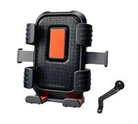 Besttoolifes Motorcycle Phone Holder Featuring 360 Degree Adjustable Ball Joint And Six Point Reliable Scooters And Bicycles(Black- Mirror)