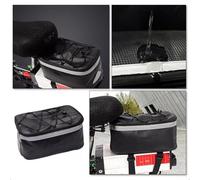 Besttoolifes Motorcycle Tail Bag, 13L Rear Saddle Bag with Reflective Strips for Night Visibility, Oxford Cloth + PU Construction, Fit for(-SIZED BAG)