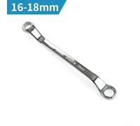 Besttoolifes Offset Box End Wrench Spanner Set, Metric Double 12-Point Ring, 45° Long Handle, Chrome Vanadium Steel, Corrosion Resistant, High Polish for Mechanics and DIY in Tight Spaces(16x18mm)
