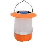 Besttoolifes Orange, Solar-Powered LED Camping Lantern with Hand Crank Backup, Rechargeable Hanging Light for Outdoor, Tent & Use, ABS+PC Construction, 13.5 x 9.9 x 15 cm