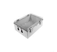 Besttoolifes Outdoor Waterproof Electrical Box Junction Box Weatherproof IP67 ABS Enclosure Switch Router Project Box Electronics Enclosure With Mounting Plate Wall Bracket Grey(Transparent)