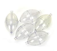 Besttoolifes Oval Fly Bubble Fishing Abs Set of Quintet Stream Hollow Floats Slip Cast Balls for Flexible Weight and Depth Control in Lake Transparent or Inline Fishing