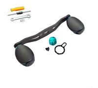 Besttoolifes peacock blue 95mm, Carbon Fiber Rocker Arm Handle Kit for Daiwa Tatula, Abu P5, and KastKing Baitcasting Reels - Includes Locking Plate, Screw, Nut & Tool Set