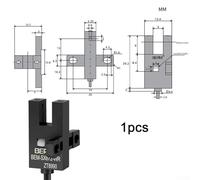 Besttoolifes Photoelectric Switch U-Type Sensor with 1m Cable, Infrared LED Proximity Sensor, Slot Type Detection 5-30mm, NPN NO+ Output, DC 5-24V, IP67 Rated(BEM-SX672-For WR)
