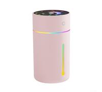 Besttoolifes Pink, Mini USB Humidifier for Bedroom, Office & Travel - 320mL Portable Mist Maker with Whisper-Quiet Operation, LED Night Light, and Plant-Friendly Design