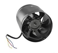 Besttoolifes Pipe Fan, 150 Mm Exhaust Fan, Flue Duct Fan, 130 M³/h, Inline Pipe Fan, Quiet For Home, Kitchen, Toilet, Attics, Greenhouse(Black)