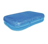 Besttoolifes Pool Cover Tarp, PE Tarpaulin Waterproof Protector, Heavy Duty Anti-Debris Shield for Home Swimming Pools, Includes Ropes and Hooks, Blue(230 * 160 * 25cm)