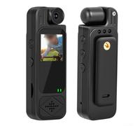Besttoolifes Portable Action Camera With 1080P HD Resolution 180 Degree Rotatable Lens Mini Body Camera Built-in Microphone For Outdoor Activities Recording(Black)