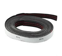 Besttoolifes PU Leather Dashboard Trim Strip, 4M Black-and-Red Line Moulding for Car Interior Decoration, For Easy-Cut & Self- Automotive Accessory