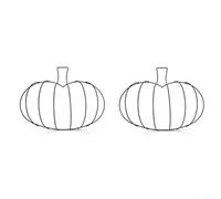 Besttoolifes Pumpkin-Shaped Metal Wire Wreath Form, 25X20cm Frame For DIY Fall, Halloween, Thanksgiving Decoration, Front Door, Wall, Farmhouse Style