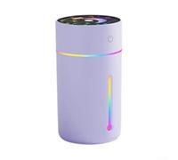 Besttoolifes Purple, Mini USB Humidifier for Bedroom, Office & Travel - 320mL Portable Mist Maker with Whisper-Quiet Operation, LED Night Light, and Plant-Friendly Design