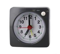 Besttoolifes Quartz Silent Portable Travel Alarm Clock with Light and Snooze Function Plastic Mini Bedside Clock for Students(GRAY)