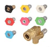Besttoolifes Quick Connect Car Wash Nozzle With Five Adjustable Spray Angles And Seven Pattern Settings Rotating Head Designed For Thorough Vehicle Washing