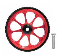 Besttoolifes Quick Install Folding Bicycle Accessory, Smooth Rolling Ball Bearing Caster, Aluminum Alloy Bike Trailer Replacement, Rubber Tire Tow Wheel For 3Sixty(Red)