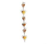 Besttoolifes Rain Chain, Decorative Rain Chain,Rain Water Catcher Outdoor Rain Chains,For Garden Rustproof Decorative Hanging Garden Ornaments(love)
