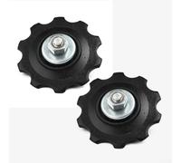 Besttoolifes Rear Derailleur Guide Wheels 10T for Bicycle Jockey Wheels 6-7 Speed Replacement, Plastic Wheel Set of 2 Compatible with Rear Derailleurs