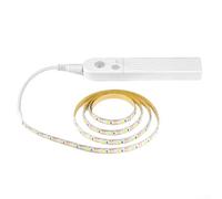 Besttoolifes Rechargeable Motion Sensor LED Strip Light, Wireless LED Stair Lights, Battery Powered LED Strip Lights, Warm White Closet Light for Bed, Pantry, Counter, Cupboard(White light-2M)