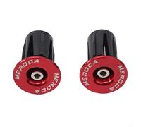 Besttoolifes Red, Aluminum Alloy Bar End for 22-24mm For Bicycle Handlebars - Road, Mountain & Folding For Bike Grip Plugs, Lightweight Durable AL6061 + Engineering Plastic, 1 Pair
