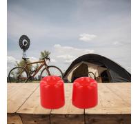 Besttoolifes red, Silicone Pressure Relief Valve Protective Cover for Fox Front Fork Lower Leg - 2022 Model, 2-Pack, Black and Red