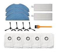 Besttoolifes Replacement Parts Kit For EZVIZ RE4 Plus/RE5 Plus: Filters-, Mop Cloths, Dust Bags, Side Brushes-Cleaning Tool For Robot Vacuum(A)