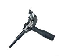 Besttoolifes Right Angle Screwdriver Adapter 90 Degree Quick Release 1/4 Inch Hex Drive Bit Holder Self-Locking Metal Drill Attachment for Tight Spaces Manual or Electric Screw Driving Black（A）